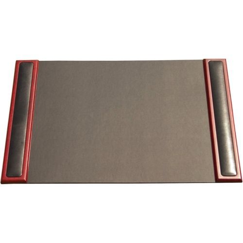 Dacasso desk pad - rosewood - 25.5&#034;wx17.25&#034;d - felt black backing for sale