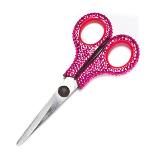 Hot Pink Crystal Rhinestone Bling Embellished Office Desk Scissors