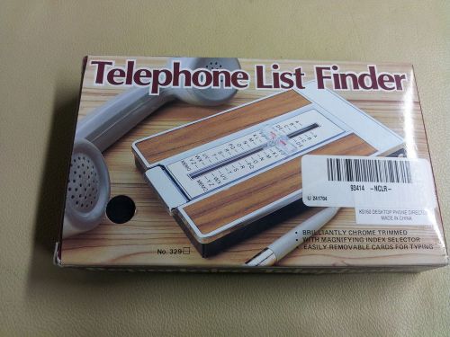 Telephone List Finder Flip-Top 5k160 Decktop Phone Directory 329B Black/Chrome