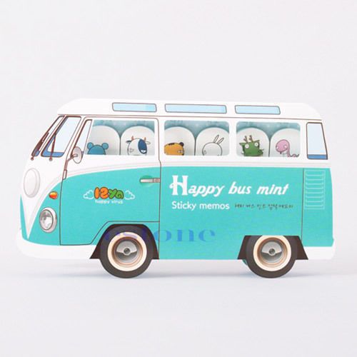 Cute Zoo Animal Bus Post It Bookmark Marker Memo Flags Index Pad Sticky Notes