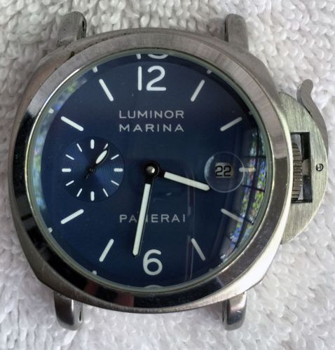 Panerai Luminor Automatic Blue Dial Watch Selling For Parts AS IS Read Listing