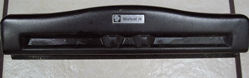 Paper Punch, 1 or 2  hole (adjustable)  heavy metal &#034;Mutual 20&#034; Brand