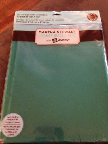 Martha stewart secure top sheet protectors 8.5 x 11 home office for sale