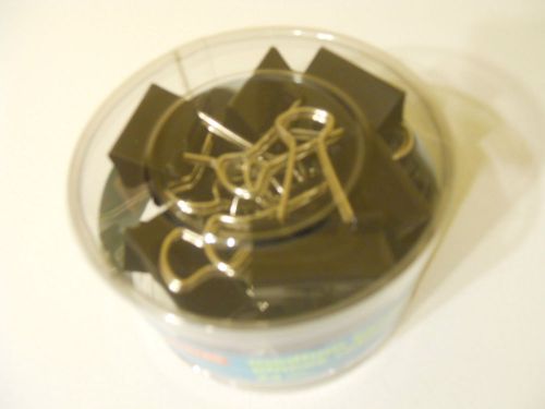 24-piece medium staples binder clips black 1 1/4 in. 32mm nip for sale