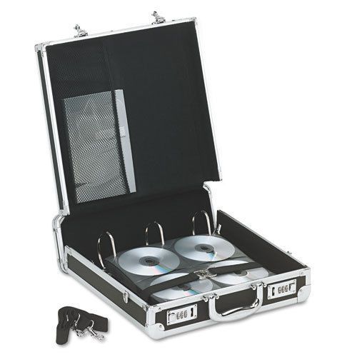 Vaultz locking media binder, holds 200 disks, black for sale