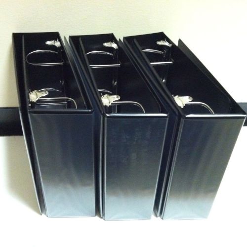 Lot of 6: Black 4&#034; D-Ring Binders • Clear View • Heavy Duty • Fast Shipping