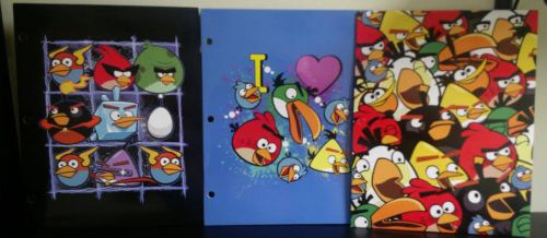 Set of 3 Angry Birds Pocket Folders [G27]