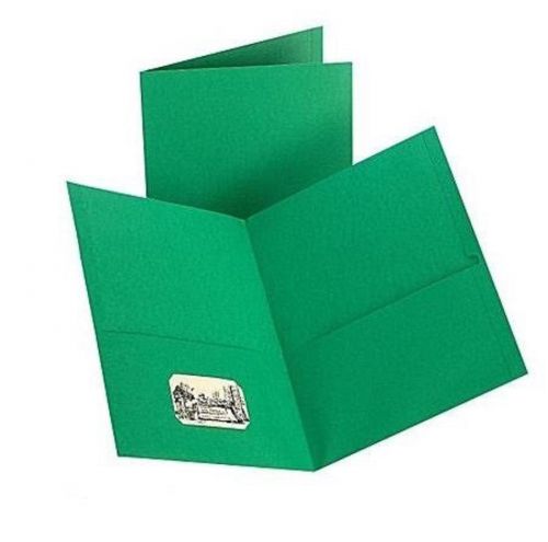 Two packages 2-Pocket Folder, Letter Size, 10 Pack (Green)