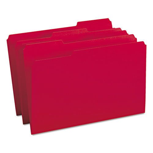 File folders, 1/3 cut top tab, legal, red, 100/box for sale