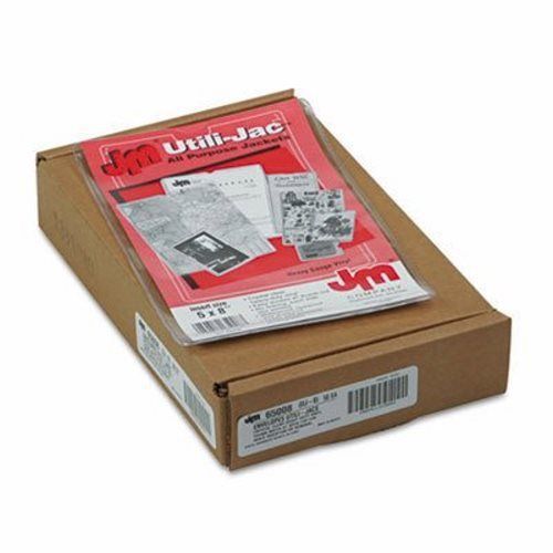 Oxford Utili-Jacs Heavy-Duty Clear Plastic Envelopes, 5 x 8, 50/Box (OXF65008)