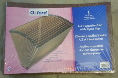 Oxford  R-19A-OX  A-Z Expansion File With Open Top  Legal Size