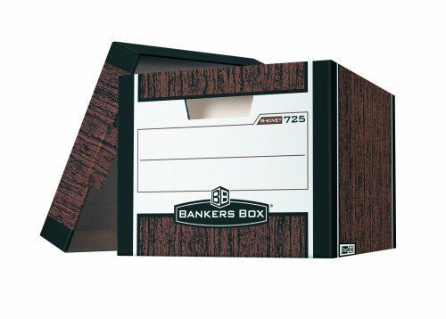 Bankers box r-kive - letter/legal, woodgrain - stackable - heavy duty (fel00725) for sale