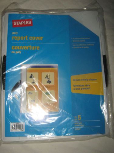 Staples 5 Pack Report Covers  30 Sheet Capacity, Secure Closore,