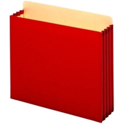 Globe-weis heavy duty file cabinet pockets, letter size, 3.5 in expansion, red for sale