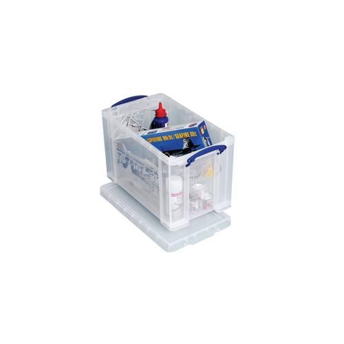 24C Really Useful Storage Box Plastic Lightweight Robust Stackable 24Litre Clear