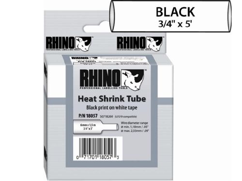 Dymo dymo heat shrink tube wire &amp; cable label - 0.75&#034; width x 5&#034; (dym18057) for sale