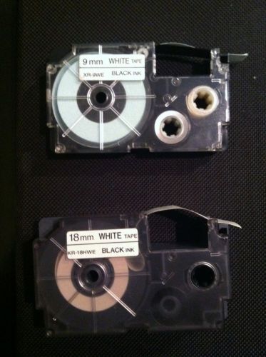 CASIO 9mm AND 18mm LABEL TAPE (SOLD AS PAIR ONLY)