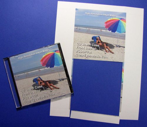 50 sheets 100 cd jewel case front inserts inkjet photo quality glossy cdjg912cp for sale