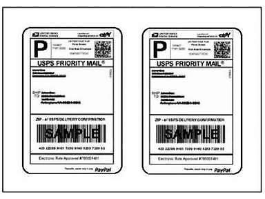 200 Easy Peel Shipping Labels 4.5&#034;X7&#034; with 2 per &#034;8.5&#034;X&#034;11&#034; Page