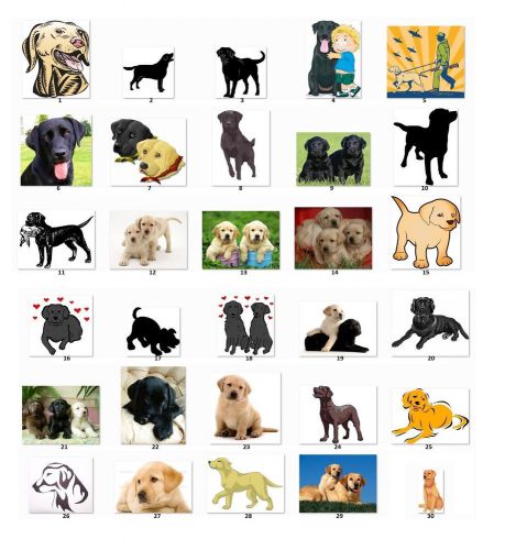 30 Square Stickers Envelope Seals Favor Tags  Labradors Buy 3 get 1 free (L1)