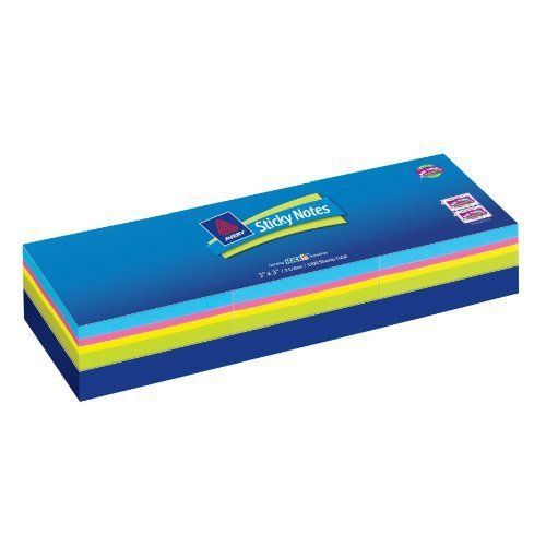 Avery Sticky Note Cube - Removable, Self-adhesive - 3&#034; X 3&#034; - Bright (ave22660)