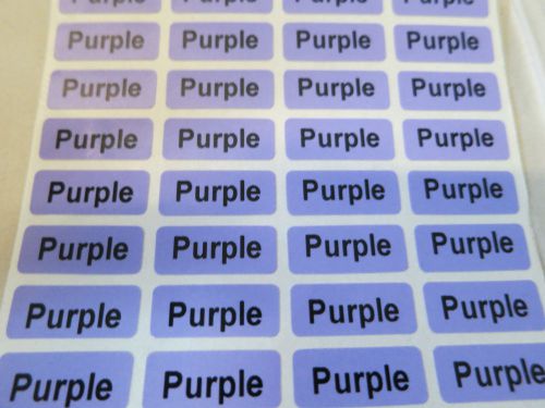 300 purple glossy customized waterproof name stickers labels 0.9 x 2.2 cm tags for sale