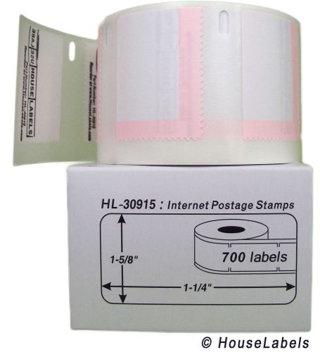 2 rolls of internet postage (700) labels fits dymo® labelwriters® 30915 for sale