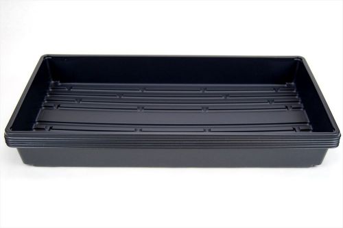 5 pack of durable black plastic growing trays (without drain holes) 21&#034; x 11&#034; x for sale