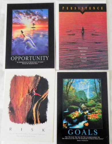 Lot of 34 Motivational Message Cards with Envelopes &#034;GOALS&#034; &#034;OPPORTUNITY&#034; Plus++