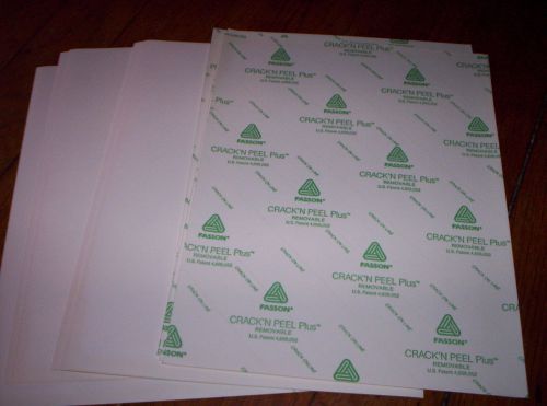 10 WHITE CRACK AND PEEL PAPER STATIONERY  8.5&#034; X 11&#034;