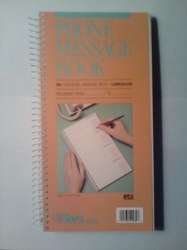 TOPS BUSINESS  FORM  4003 PHONE MESAGE  BOOK (SINGLE  BOOK  PURCHASE)