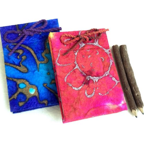 2 Pcs. CUSTOM MADE Mulberry Paper Note Pad 2 Pcs. Wooden Pencils Office Supplies