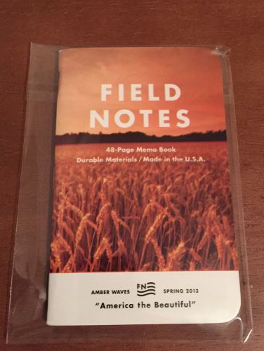 Field Notes Brand America the Beautiful Limited Edition Single &#034;Amber Waves&#034;