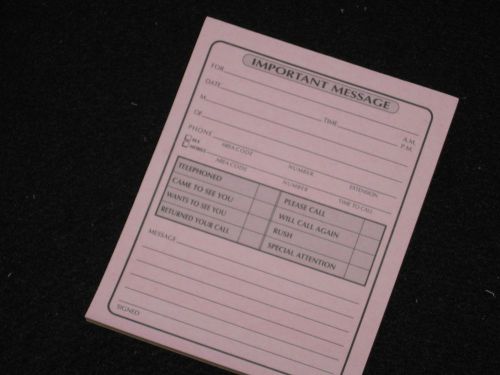 Office Depot &#039;While You Were Out&#039; Phone Message Pads, 8 pink