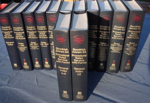 Goodrich Amram, 2d, Procedural Rules Service w Forms 1993 12 Volume Set