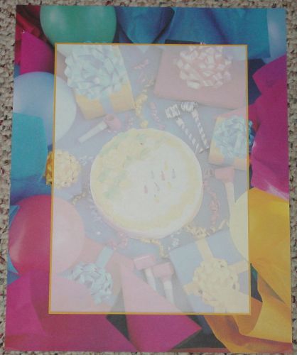 LETTERHEAD COMPUTER STATIONARY BIRTHDAY PARTY 22 SHEETS OPEN PACK PAPER UNUSED