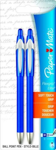 Sanford Paper Mate FlexGrip Elite Retractable Pen Medium Point 2 Count Blue