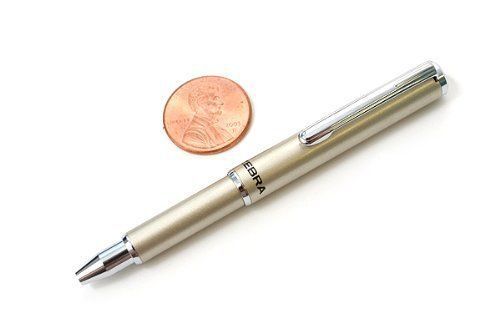 Zebra SL-F1 Mini Ballpoint Pen, 0.7 mm, Silver Body, Black Ink (BA55-S)