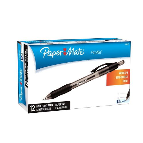 Black Profile Retractable Ballpoint Pens Paper Mate Box Book Notepad Gift Kids