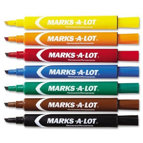 Avery Marks-a-lot Everbold Flipchart Markers - Chisel Marker Point (ave24800)