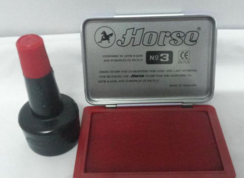 New stamp pad ink color red and refill 28 cc. for stamp rubber business&amp;office for sale
