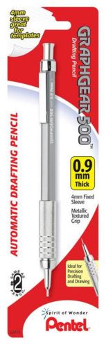 Graph Gear 500 Automatic Drafting Pencil (0.9mm) Gray Barrel 1 Pack Carded