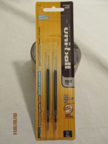 Uni-Ball Black Bold Jet Stream RT #35972 Rollerball Refill 2 Pack