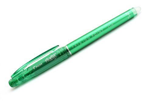 Pilot frixion point 0.4mm (retractable gel ink pen) lf-22p4 (green) for sale