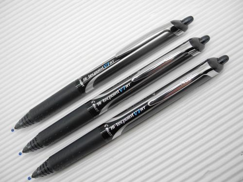12 pilot hi-tecpoint v7 rt roller ball  pen retractable black ink for sale
