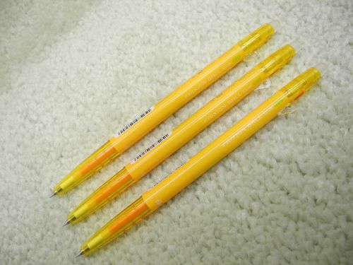 3pcs NEW Colors PILOT ERASER/FRIXION ball slim 0.38mm roller pen H.Yellow(Japan)