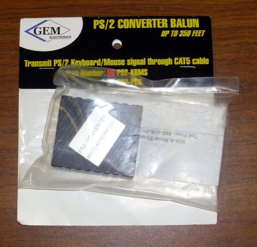 Gem electronics model ps2-kbms ps/2 converter balun for sale