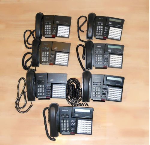 4 Vodavi Starplus Triad TR9015-71 &amp; 3 TR9013-71 Black 24 Button Key Telephones