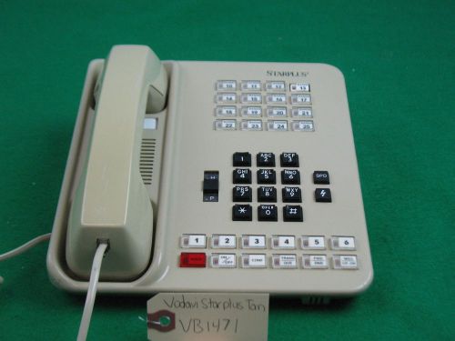 Lot of 3 vodavi starplus 61612-44 enhanced key analog business phones gray tan for sale