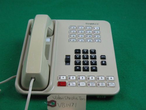 Lot of 3 Vodavi StarPlus 61612-44 Enhanced Key Analog Business Phones Gray Tan